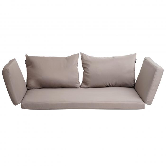 Kissen fr Sitzbank, Bankauflage Sitzkissen Polsterauflage Sitzpolster waschbar, Stoff/Textil 213x64cm ~ hellbraun