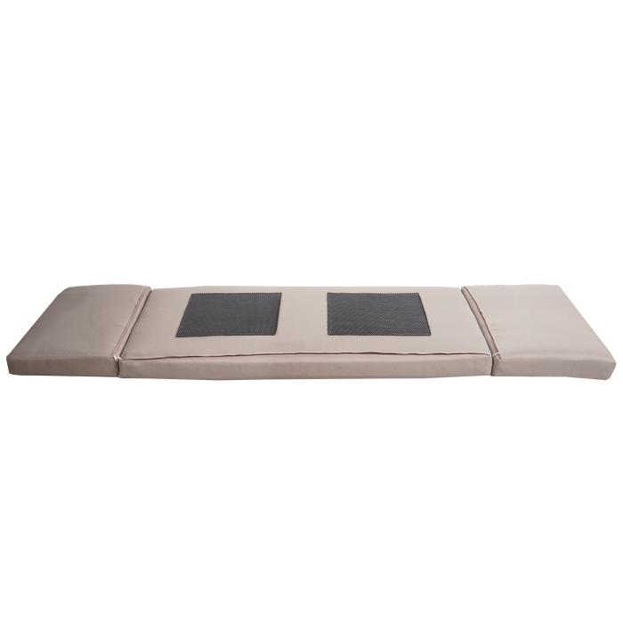 Kissen fr Sitzbank, Bankauflage Sitzkissen Polsterauflage Sitzpolster waschbar, Stoff/Textil 213x64cm ~ hellbraun