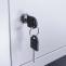 Schliefachschrank HWC-L61, Aktenschrank Broschrank Mehrzweckschrank, abschliebar Metall 180x38x42cm ~ grau