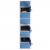 Schließfachschrank HWC-L61, Aktenschrank Büroschrank Mehrzweckschrank, abschließbar Metall 180x38x42cm ~ blau