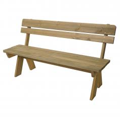 Gartenbank HWC-L66, Sitzbank Holzbank Parkbank, Gastronomie-Qualitt, Massiv-Holz MVG-zertifiziert 148cm ~ natur