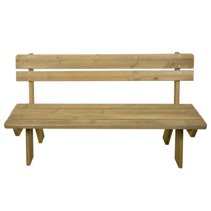 Gartenbank HWC-L66, Sitzbank Holzbank Parkbank, Gastronomie-Qualitt, Massiv-Holz 148cm ~ natur