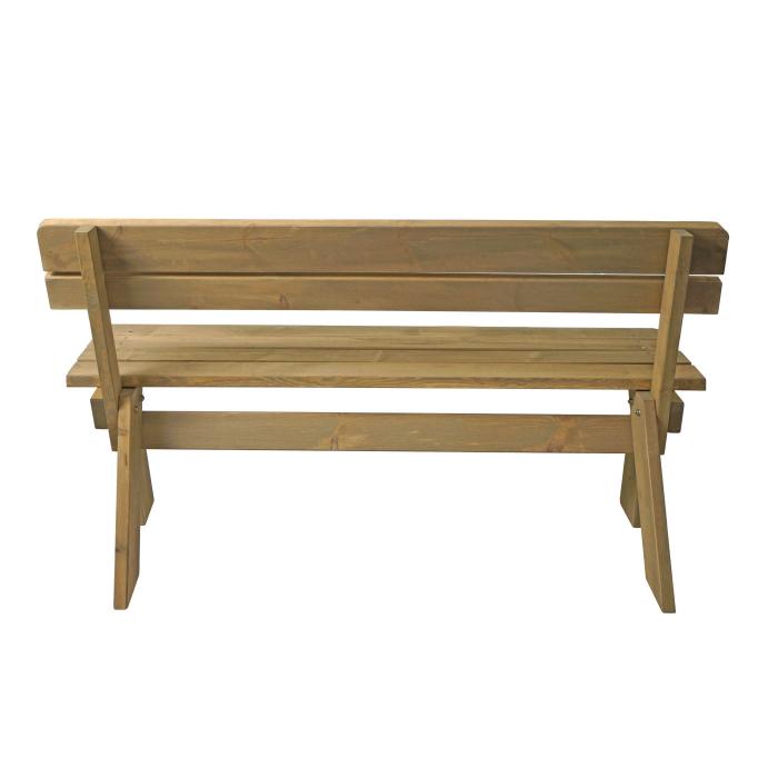 Gartenbank HWC-L66, Sitzbank Holzbank Parkbank, Gastronomie-Qualitt, Massiv-Holz 148cm ~ natur