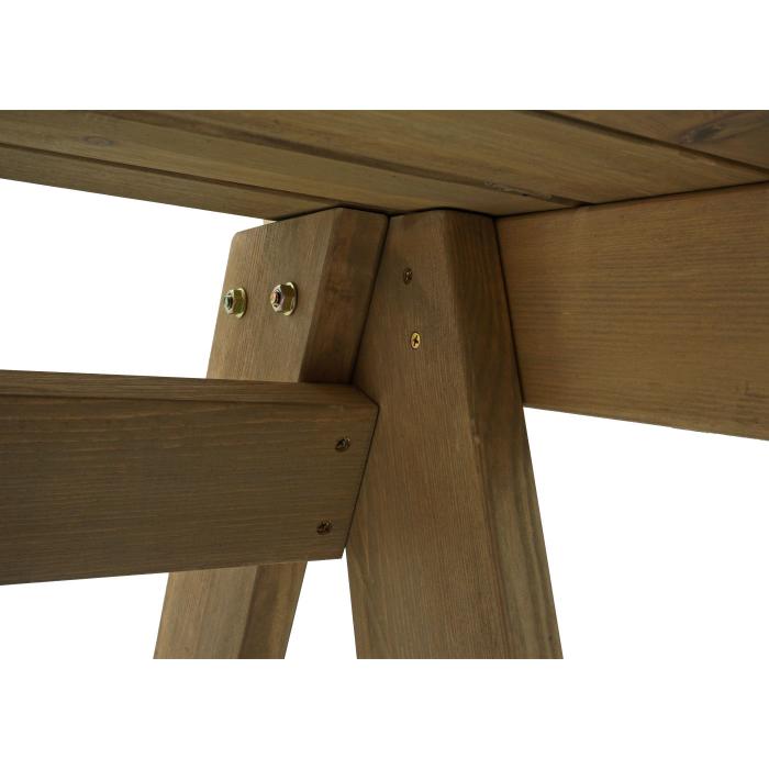 Gartenbank HWC-L66, Sitzbank Holzbank Parkbank, Gastronomie-Qualitt, Massiv-Holz 148cm ~ natur