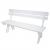 Gartenbank HWC-L66, Sitzbank Holzbank Parkbank, Gastronomie-Qualitt, Massiv-Holz MVG-zertifiziert 148cm ~ wei