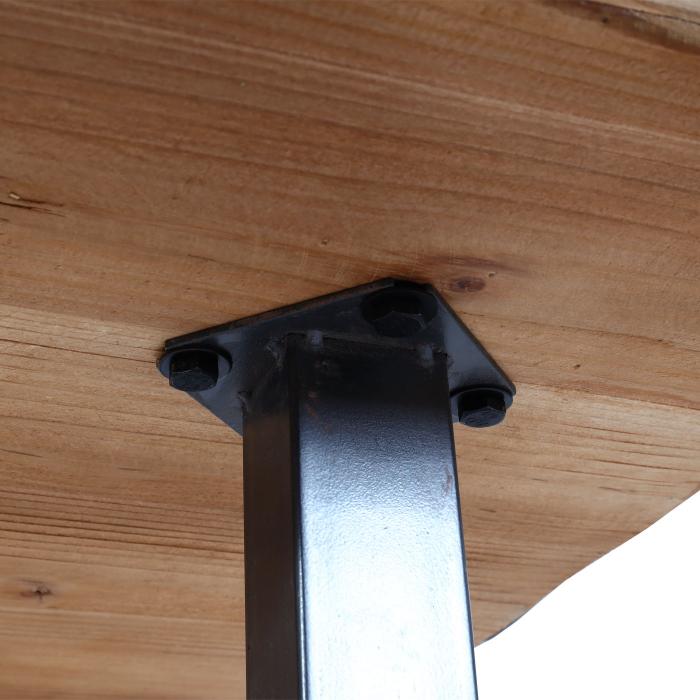 Esstisch HWC-L75, Tisch Esszimmertisch, Industrial Massiv-Holz MVG-zertifiziert 200x90cm, natur