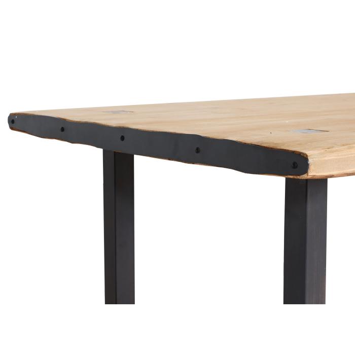 Esstisch HWC-L75, Tisch Esszimmertisch, Industrial Massiv-Holz MVG-zertifiziert 200x90cm, natur