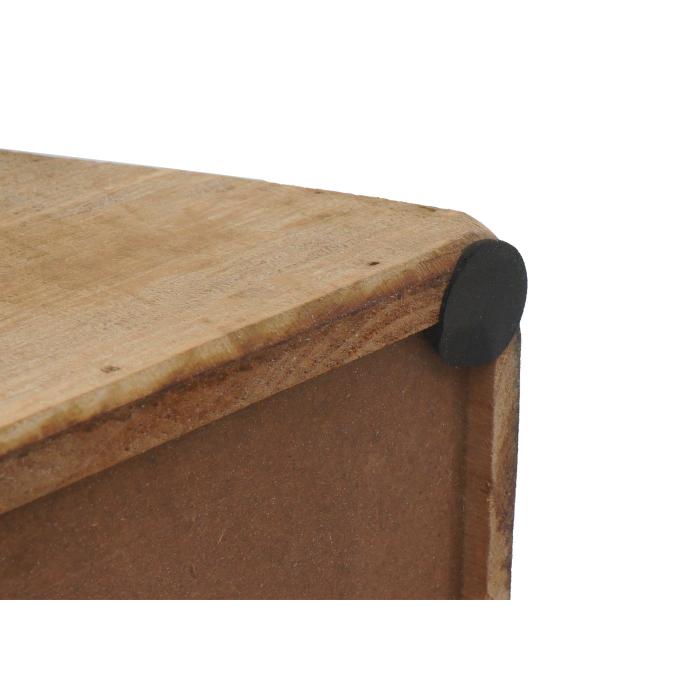 Beistelltisch HWC-L76b, Blumentisch Tisch, Industrial Massiv-Holz MVG-zertifiziert 45x36x36cm, natur mit Metall-Optik