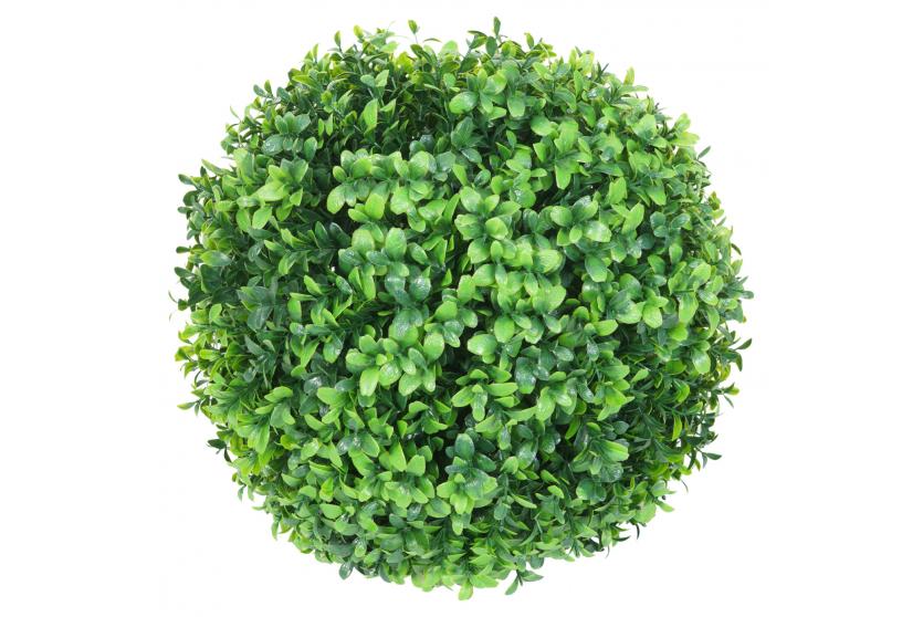 Künstlicher Busch HWC-L77, Buchskugel Dekopflanze Kunstpflanze Outdoor von Buchsbaumkugel ~ grün Ø 35cm Heute-Wohnen Buxus