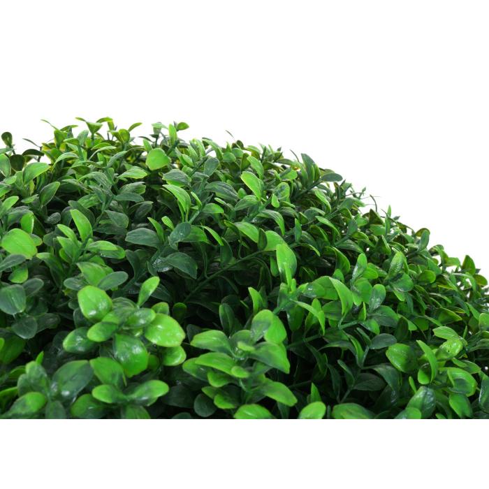Kunstpflanze 55cm HWC-L77, Heute-Wohnen ~ Buxus, Outdoor Künstlicher Ø grün Dekopflanze Buchskugel von Buchsbaumkugel Busch