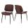 2er-Set Esszimmerstuhl HWC-O44, Küchenstuhl Stuhl, Bugholz Kunstleder Öko-Tex FSC® ~ Walnuss-Optik, vintage braun