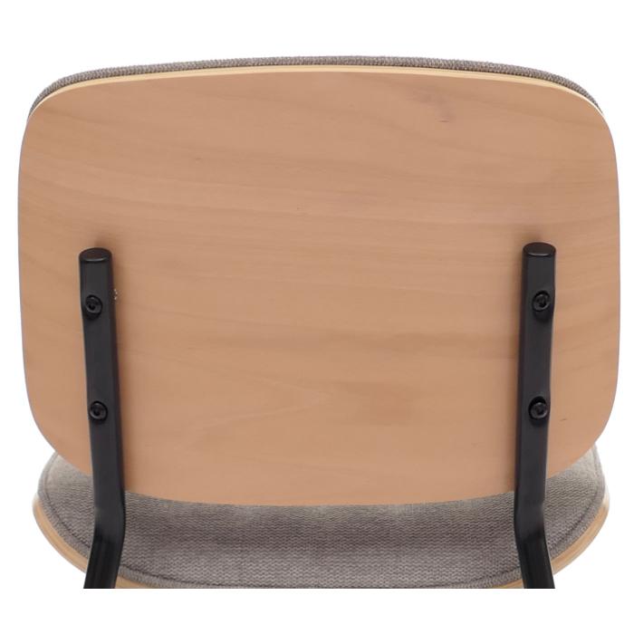 2er-Set Esszimmerstuhl HWC-O44, Kchenstuhl Stuhl, Bugholz Stoff (370g/m) ko-Tex FSC ~ natur, hellgrau