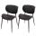 2er-Set Esszimmerstuhl HWC-O45, Stuhl, Bugholz Kunstleder 280g/m ko-Tex FSC ~ Walnuss-Optik, schwarz