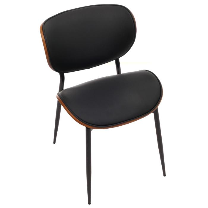 6er-Set Esszimmerstuhl HWC-O45, Stuhl, Bugholz Kunstleder 280g/m ko-Tex FSC ~ Walnuss-Optik, schwarz