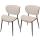 2er-Set Esszimmerstuhl HWC-O45, Stuhl, Bugholz Kunstleder 280g/m ko-Tex FSC ~ Walnuss-Optik, wei