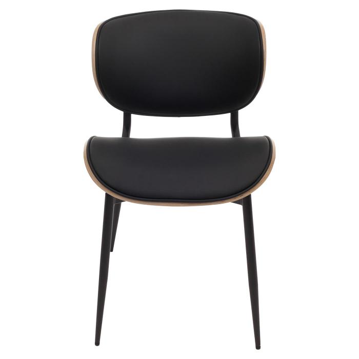 6er-Set Esszimmerstuhl HWC-O45, Stuhl, Bugholz Kunstleder 280g/m ko-Tex FSC ~ natur, schwarz