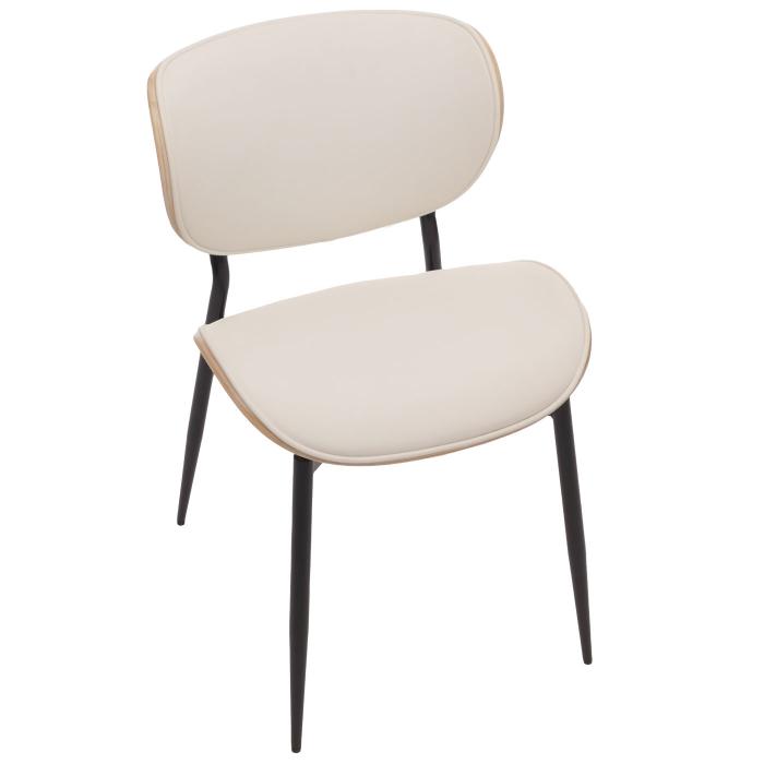 6er-Set Esszimmerstuhl HWC-O45, Stuhl, Bugholz Kunstleder 280g/m ko-Tex FSC ~ natur, wei
