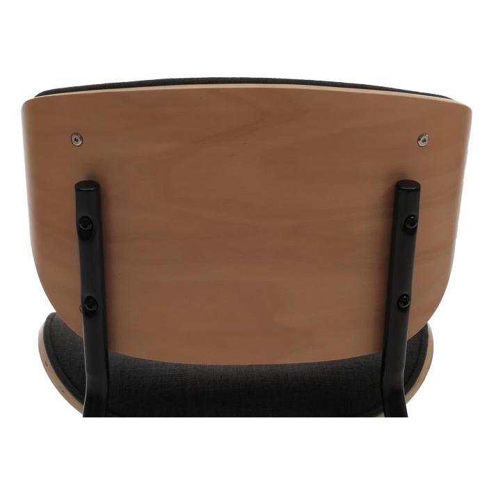 6er-Set Esszimmerstuhl HWC-O45, Bugholz Stoff (370g/m) ko-Tex FSC-zertifiziert ~ natur, dunkelgrau