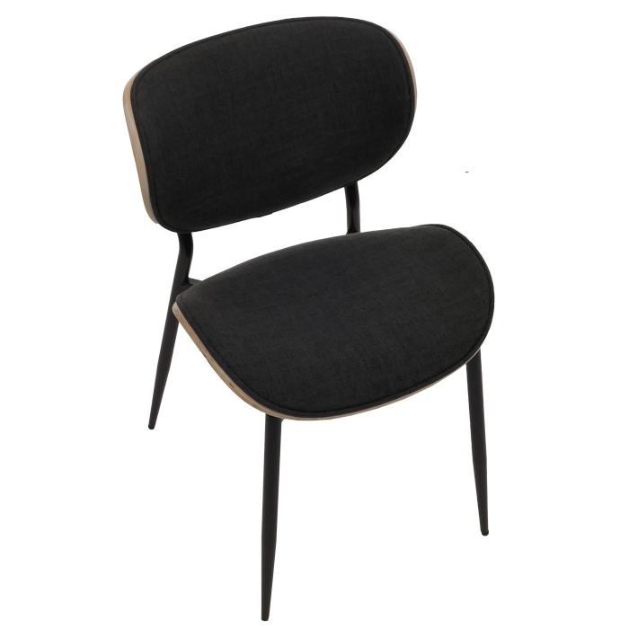 6er-Set Esszimmerstuhl HWC-O45, Bugholz Stoff (370g/m) ko-Tex FSC-zertifiziert ~ natur, dunkelgrau