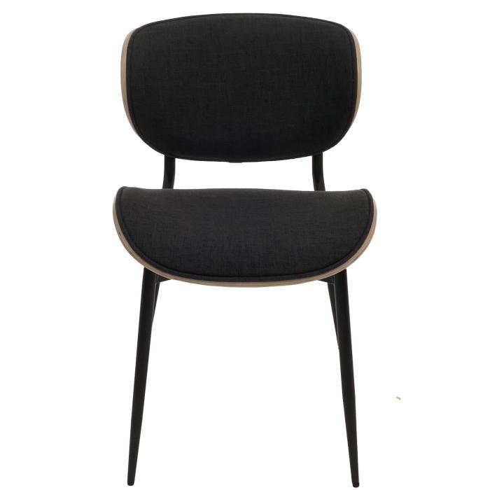 6er-Set Esszimmerstuhl HWC-O45, Bugholz Stoff (370g/m) ko-Tex FSC-zertifiziert ~ natur, dunkelgrau