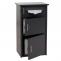 Paketkasten HWC-O51, Paketbox Paketfach Paketstation Briefkasten 3 Fcher, Stahl 89x49x38cm ~ dunkelgrau