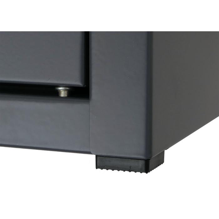 Paketkasten HWC-O51, Paketbox Paketfach Paketstation Briefkasten 3 Fcher, Stahl 89x49x38cm ~ dunkelgrau