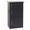 Paketkasten HWC-O51, Paketbox Paketfach Paketstation Briefkasten 3 Fcher, Stahl 89x49x38cm ~ dunkelgrau