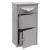 Paketkasten HWC-O51, Paketbox Paketfach Paketstation Briefkasten 3 Fcher, Stahl 89x49x38cm ~ hellgrau