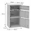 Bemaungsbild fr Produkt Paketkasten HWC-O51, Paketbox Paketfach Paketstation Briefkasten 3 Fcher, Stahl 89x49x38cm ~ dunkelgrau