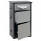 Paketkasten HWC-O51, Paketbox Paketfach Paketstation Briefkasten 3 Fcher, Stahl 89x49x38cm ~ dunkelgrau/hellgrau