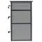 Paketkasten HWC-O51, Paketbox Paketfach Paketstation Briefkasten 3 Fcher, Stahl 89x49x38cm ~ dunkelgrau/hellgrau