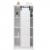 Schrank HWC-K75, Kommode Highboard, Schiebetre 8 Staufcher, Holz-Optik Industrial Metall 163x76x38cm ~ wei
