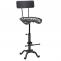 Barhocker HWC-N26, Barstuhl Tresenhocker, hhenverstellbar drehbar Fuablage Industrial Metall ~ schwarz-silber