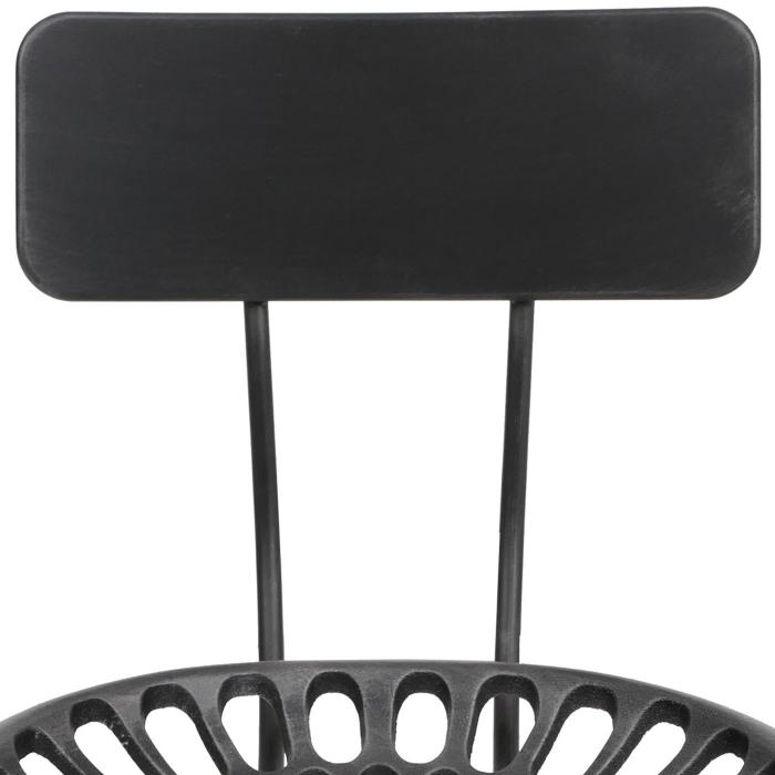 Barhocker HWC-N26, Barstuhl Tresenhocker, hhenverstellbar drehbar Fuablage Industrial Metall ~ schwarz-silber
