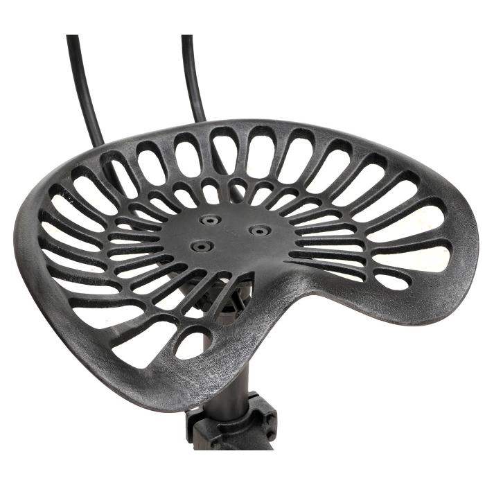 Barhocker HWC-N26, Barstuhl Tresenhocker, hhenverstellbar drehbar Fuablage Industrial Metall ~ schwarz-silber