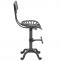 Barhocker HWC-N26, Barstuhl Tresenhocker, hhenverstellbar drehbar Fuablage Industrial Metall ~ schwarz-silber