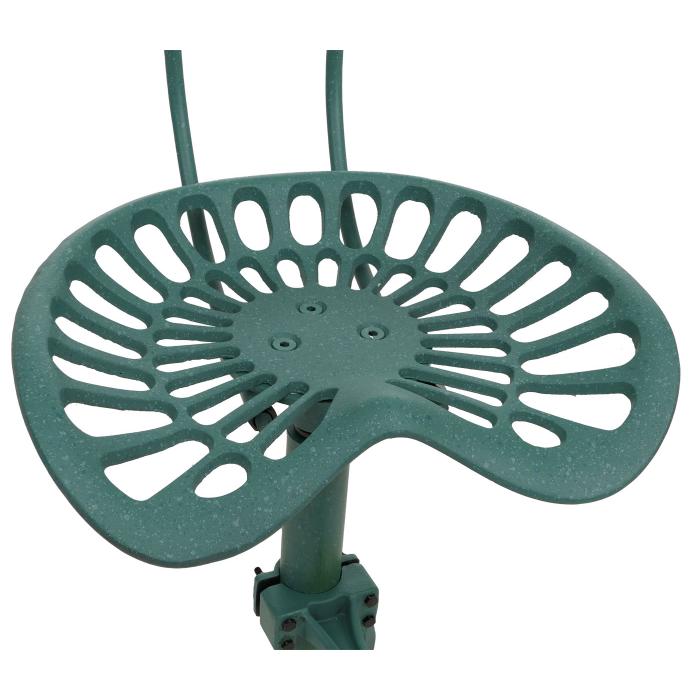 Barhocker HWC-N26, Barstuhl Tresenhocker, hhenverstellbar drehbar Fuablage Industrial Metall ~ grn