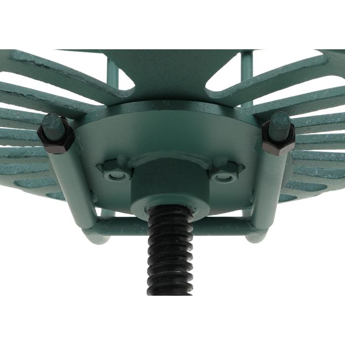 Barhocker HWC-N26, Barstuhl Tresenhocker, hhenverstellbar drehbar Fuablage Industrial Metall ~ grn