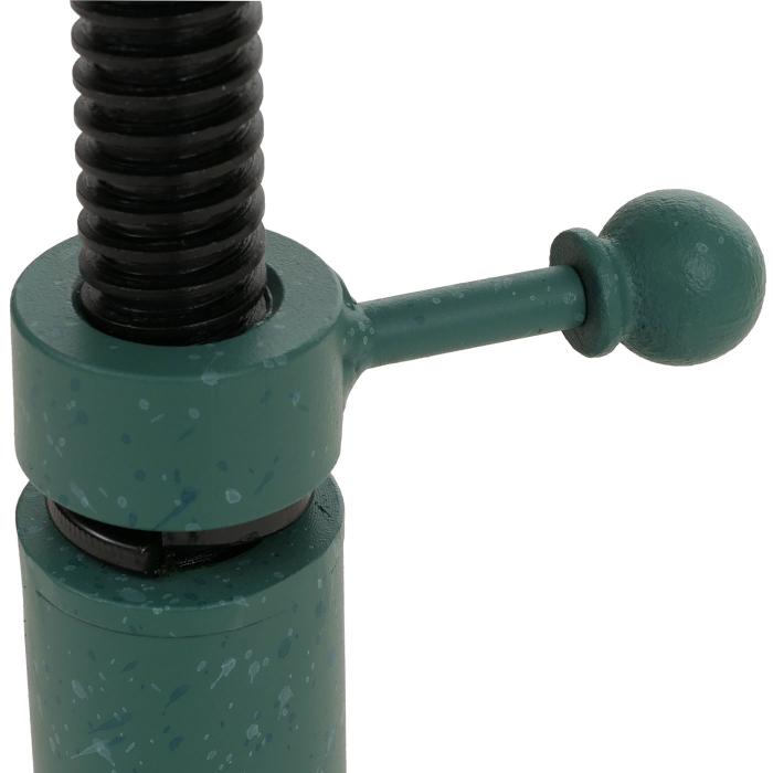 Barhocker HWC-N26, Barstuhl Tresenhocker, hhenverstellbar drehbar Fuablage Industrial Metall ~ grn