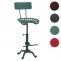 Barhocker HWC-N26, Barstuhl Tresenhocker, hhenverstellbar drehbar Fuablage Industrial Metall ~ grn