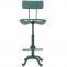 Barhocker HWC-N26, Barstuhl Tresenhocker, hhenverstellbar drehbar Fuablage Industrial Metall ~ grn