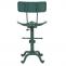 Barhocker HWC-N26, Barstuhl Tresenhocker, hhenverstellbar drehbar Fuablage Industrial Metall ~ grn