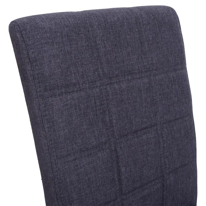 6er-Set Esszimmerstuhl HWC-O65b, Kchenstuhl Polsterstuhl Lehnstuhl, Stoff/Textil (280g/m), dunkelgrau