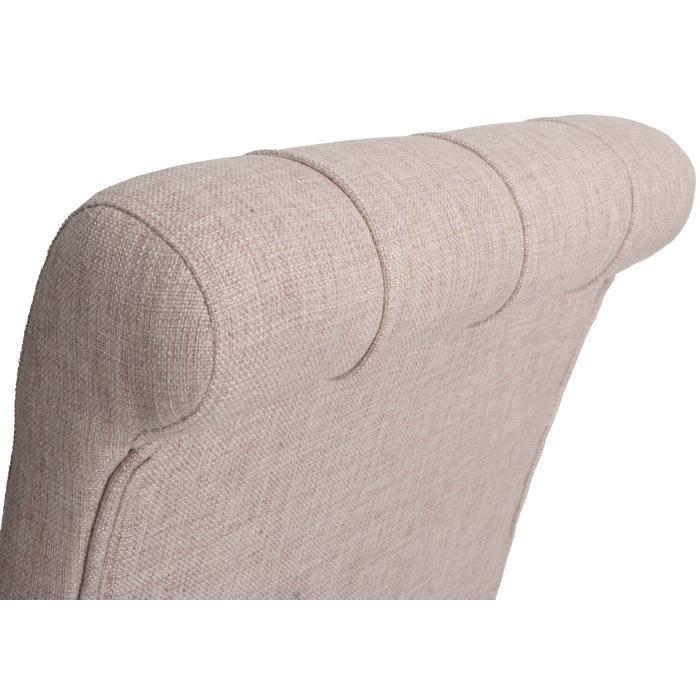 2er-Set Esszimmerstuhl HWC-O66, Kchenstuhl Polsterstuhl, Chesterfield Nieten Stoff/Textil ~ beige