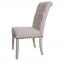 2er-Set Esszimmerstuhl HWC-O66, Kchenstuhl Polsterstuhl, Chesterfield Nieten Stoff/Textil ~ beige