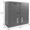 Bemaungsbild fr Produkt Hngeschrank HWC-O52, Wandschrank Lagerschrank Bcherschrank, abschliebar Stahl 77x77x31cm ~ dunkelgrau
