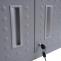 Hngeschrank HWC-O52, Wandschrank Lagerschrank Bcherschrank, abschliebar Stahl 77x77x31cm ~ hellgrau