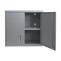 Hngeschrank HWC-O52, Wandschrank Lagerschrank Bcherschrank, abschliebar Stahl 77x77x31cm ~ hellgrau