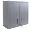 Hngeschrank HWC-O52, Wandschrank Lagerschrank Bcherschrank, abschliebar Stahl 77x77x31cm ~ hellgrau