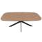 Esszimmertisch HWC-O56, Tisch Esstisch, MDF Metall 200x100cm ~ helle Eiche-Optik